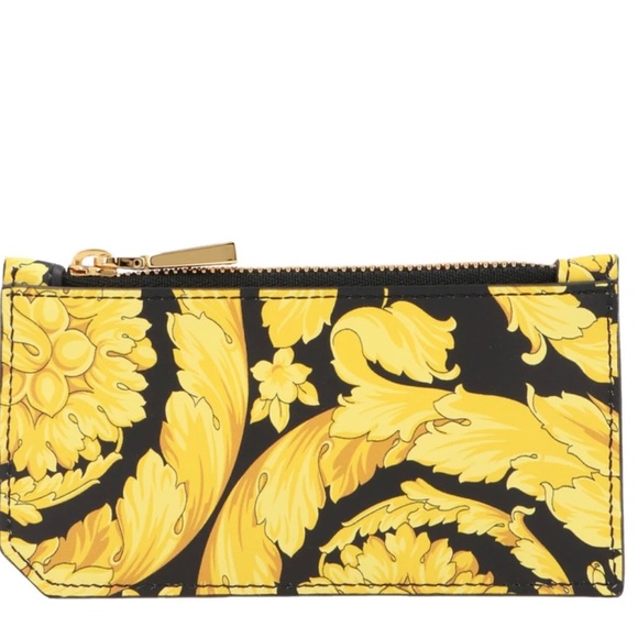 Sold VERSACE 💛 NWB BAROCCO CARD HOLDER WITH KEY FOB - Picture 2 of 11